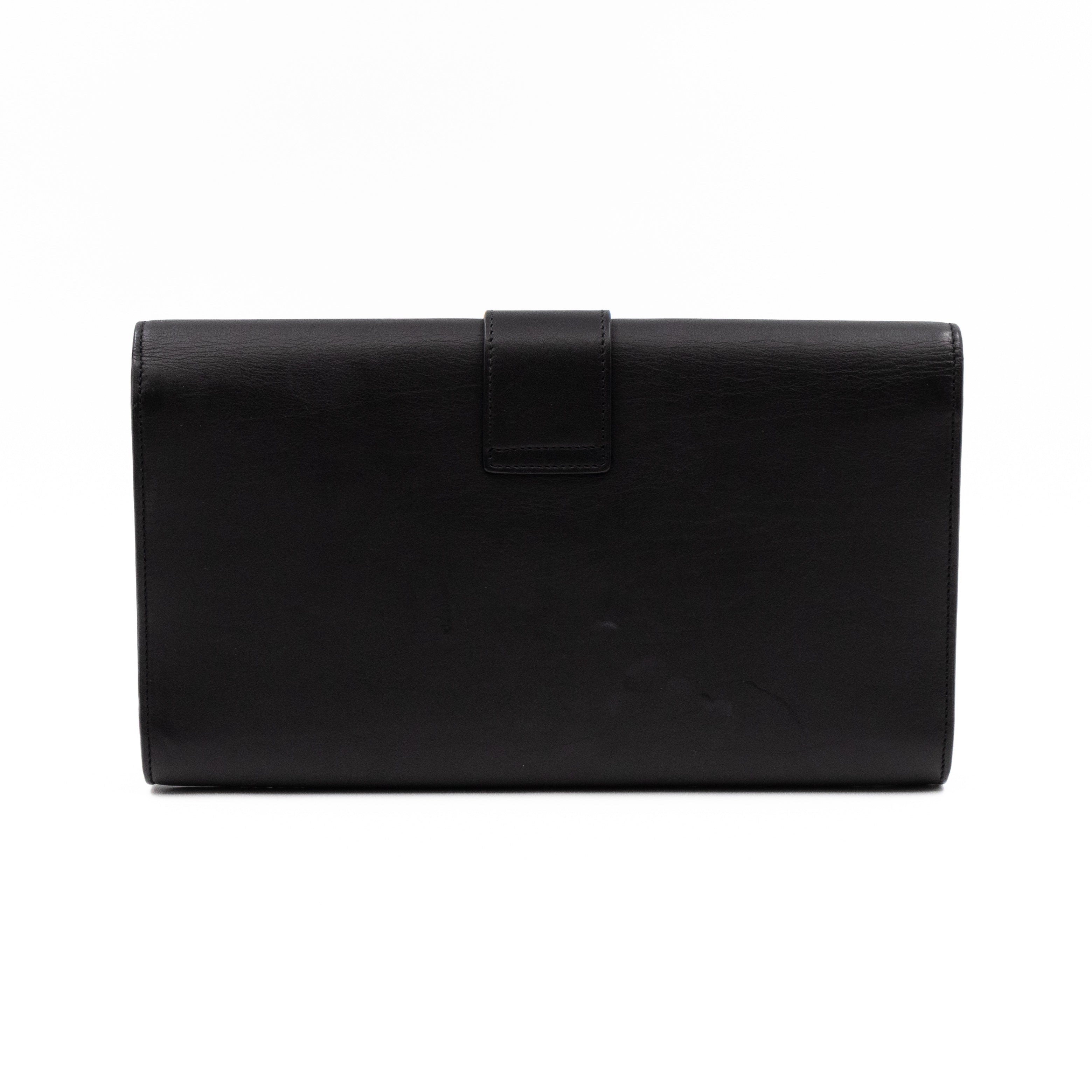 Chyc Clutch Black Leather