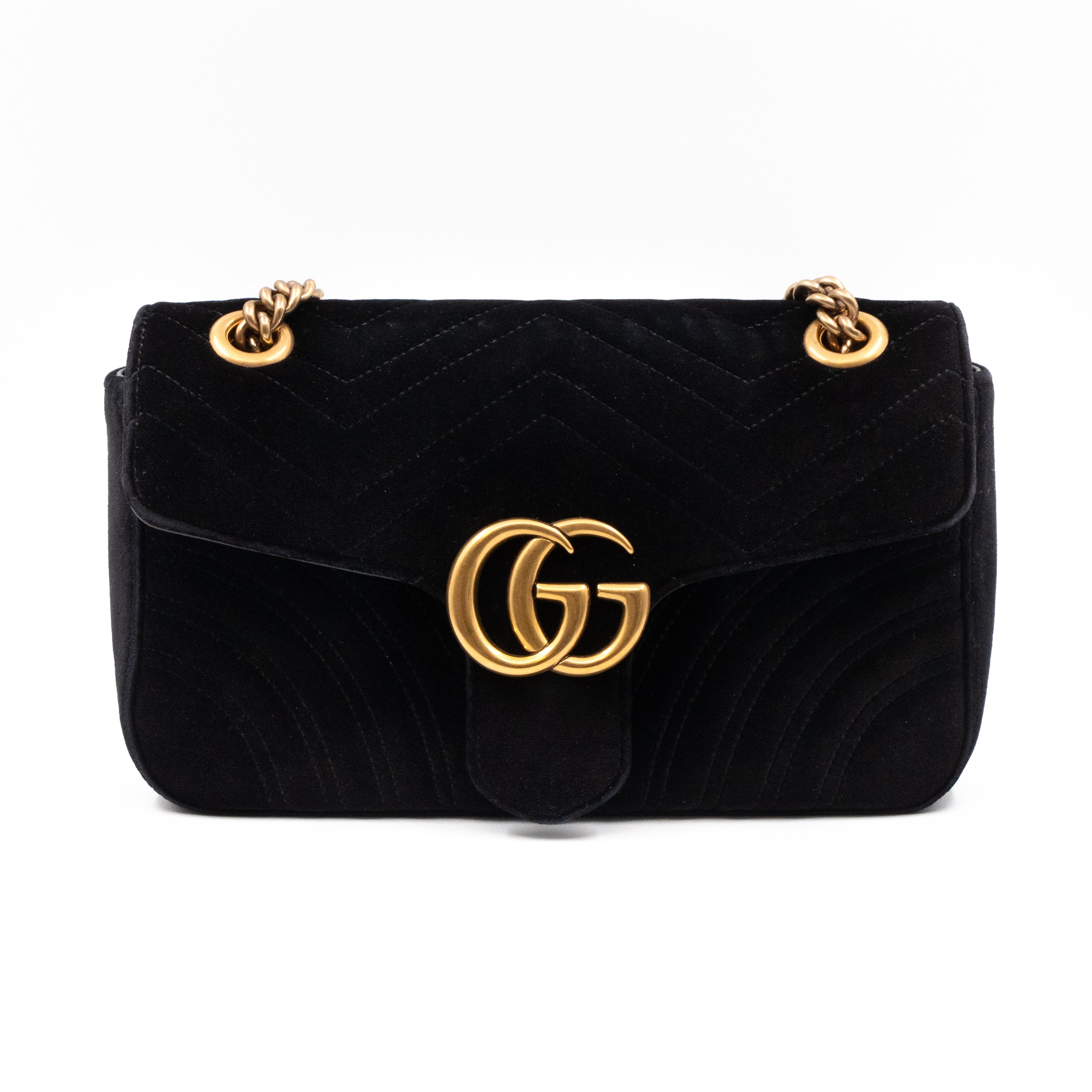 Gucci marmont sale mini black velvet