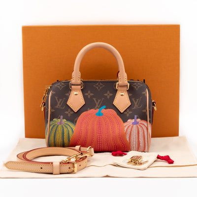 Speedy 20 Bandouliere LV x YK Monogram Pumpkins