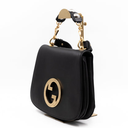 Blondie Medium Top Handle Bag Black Leather