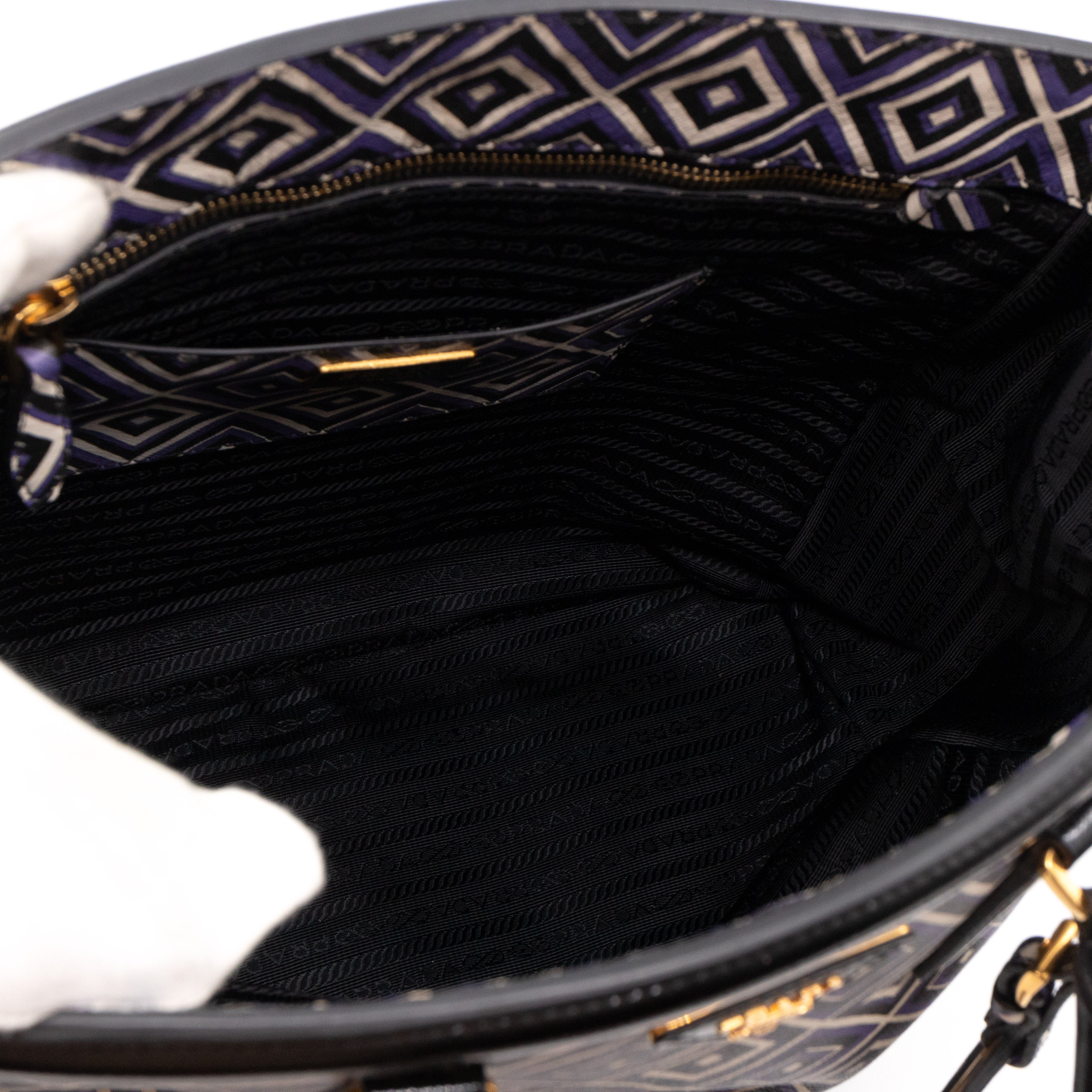 Tote Bag Diamond Print Leather