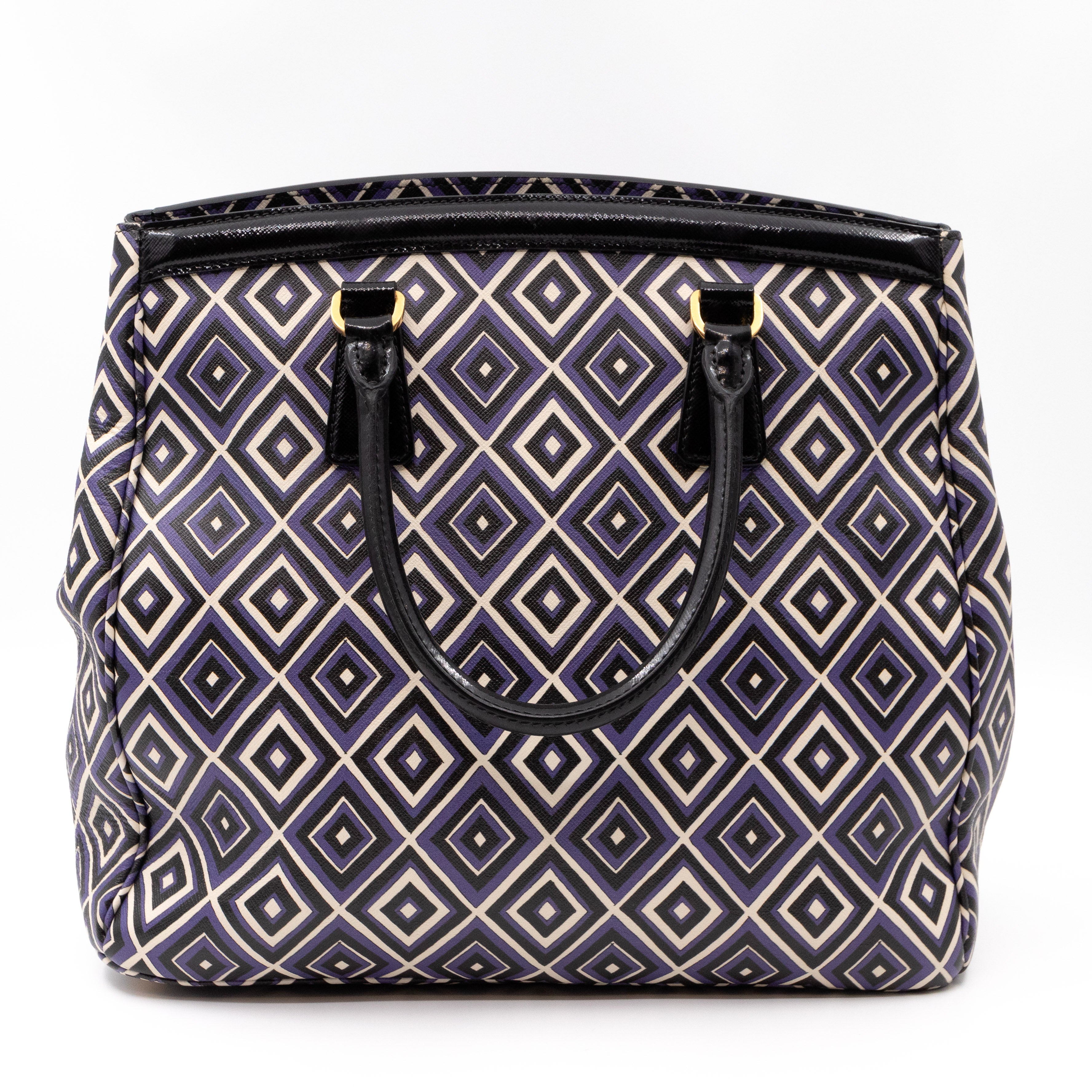 Tote Bag Diamond Print Leather