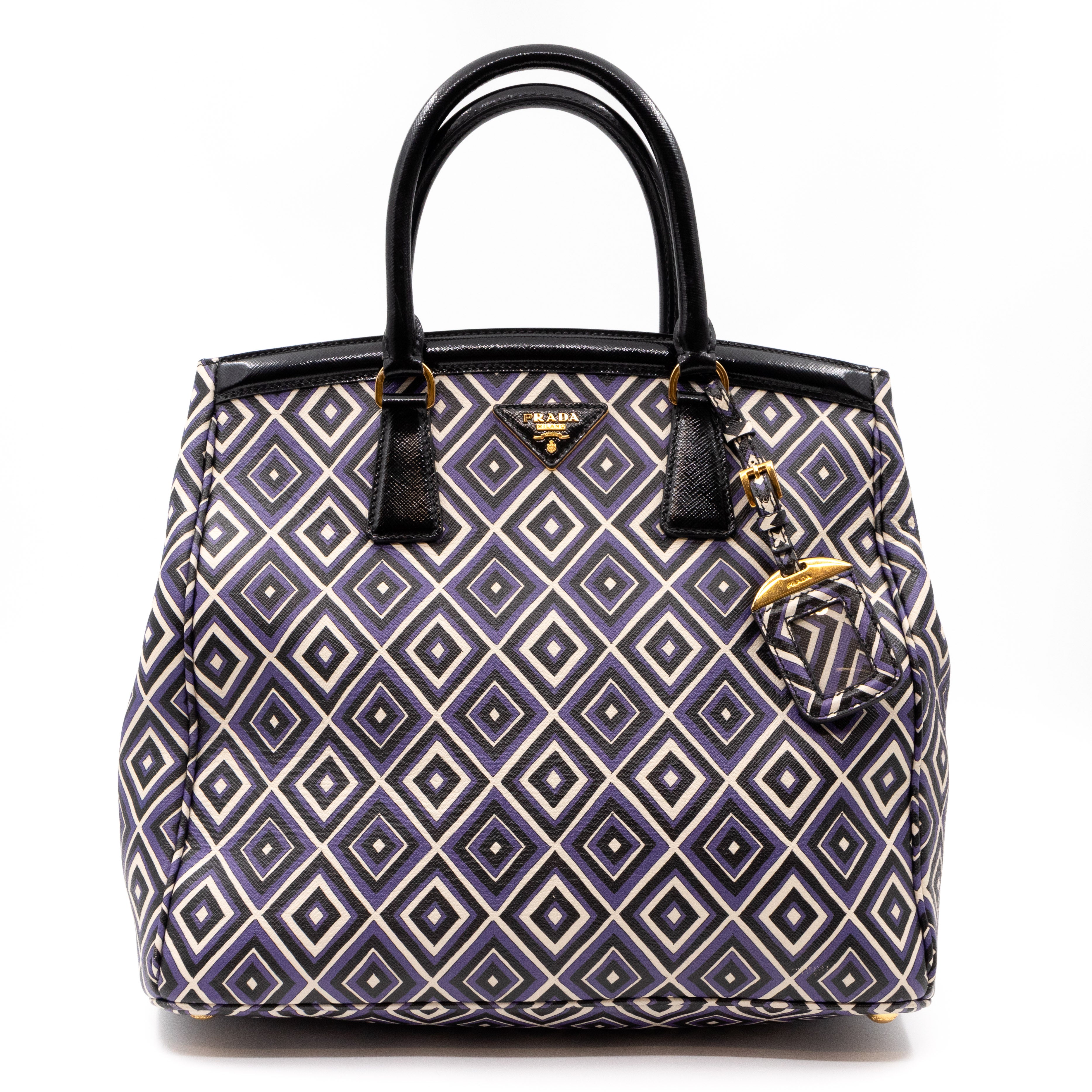 Tote Bag Diamond Print Leather