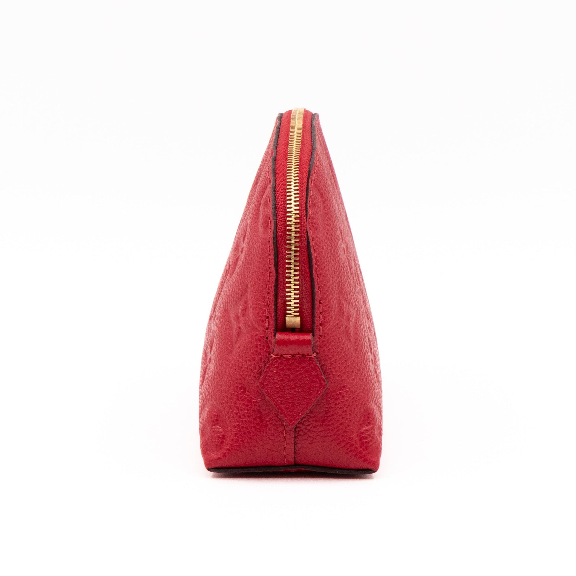 Louis Vuitton Pochette Cosmetic Pouch Monogram Empreinte Scarlet Red M69414  F/S