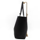 Shopping Tote Bag Black Leather
