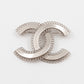 CC Brooch Scalloped Matte Silver