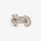 CC Brooch Scalloped Matte Silver