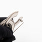 CC Brooch Scalloped Matte Silver
