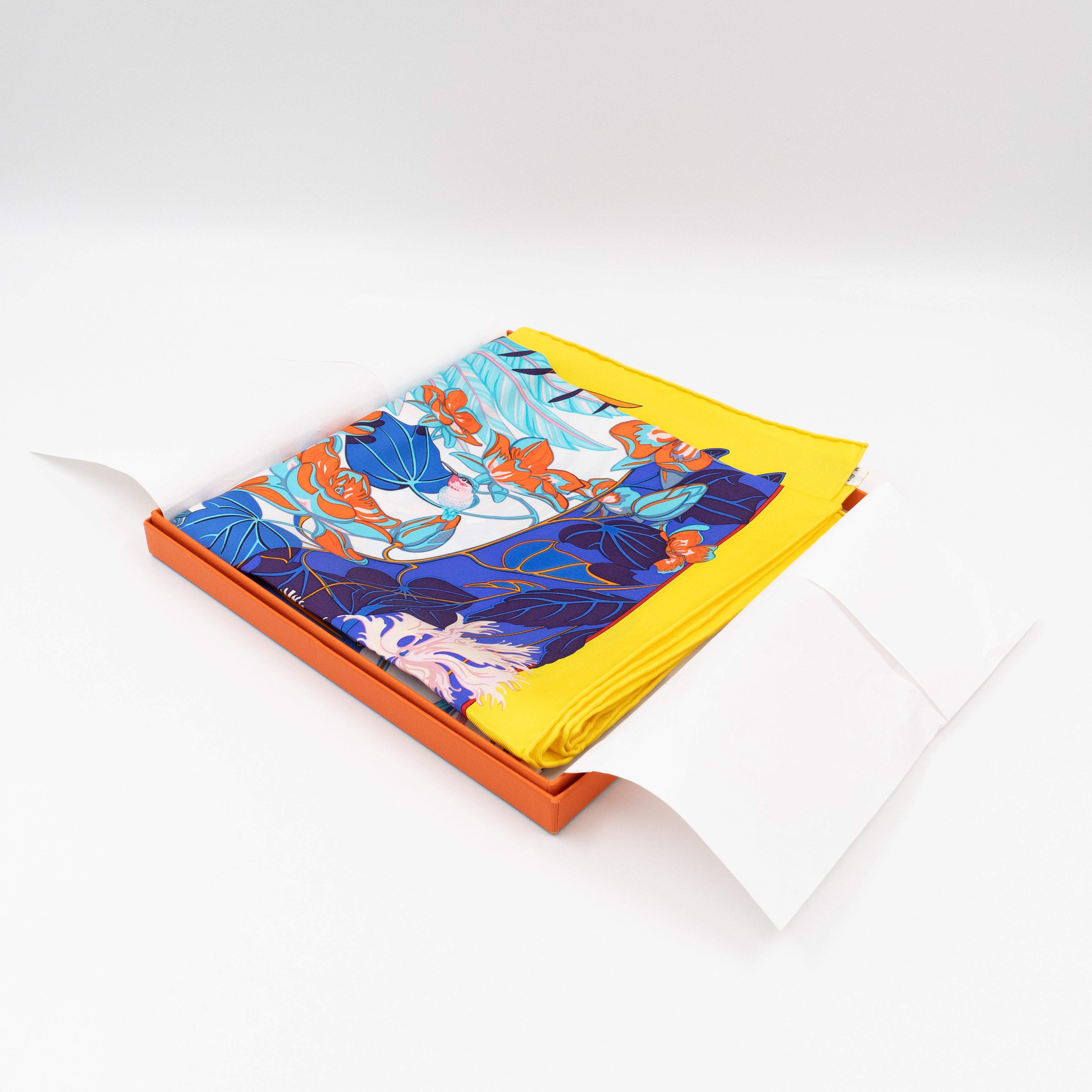 Silk Scarf 90 Flamingo Party