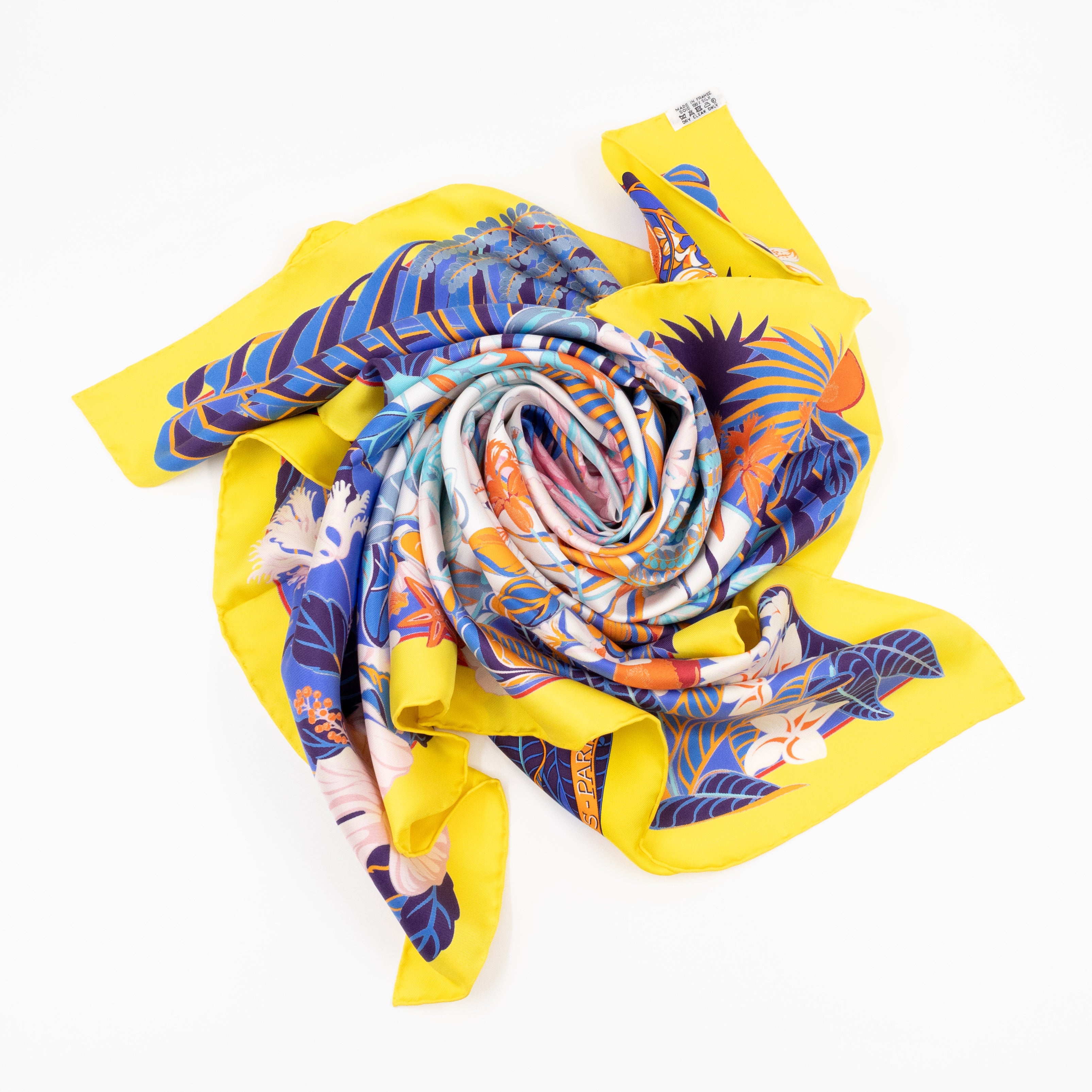 Silk Scarf 90 Flamingo Party