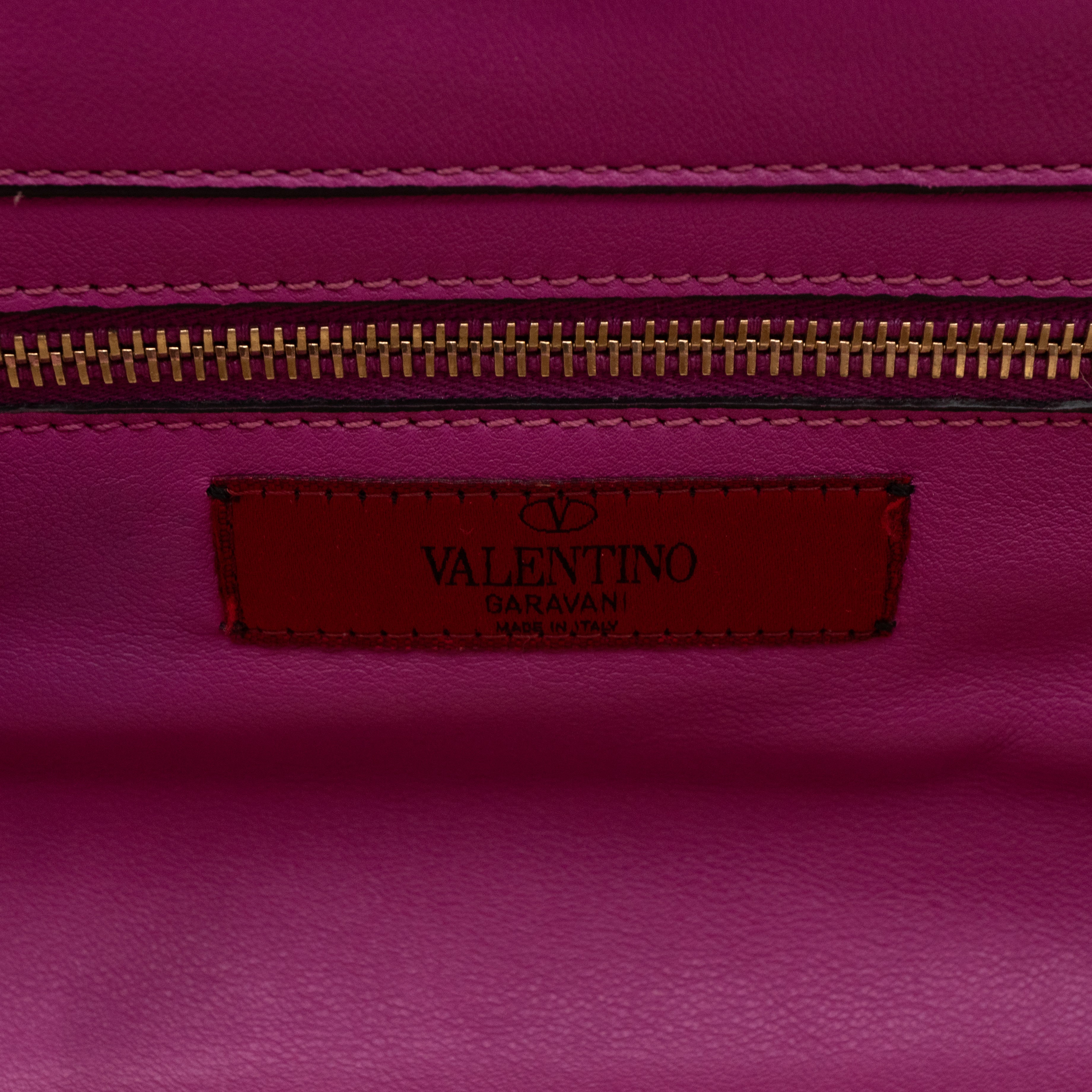 Rockstud Trapeze Tote Pink Leather