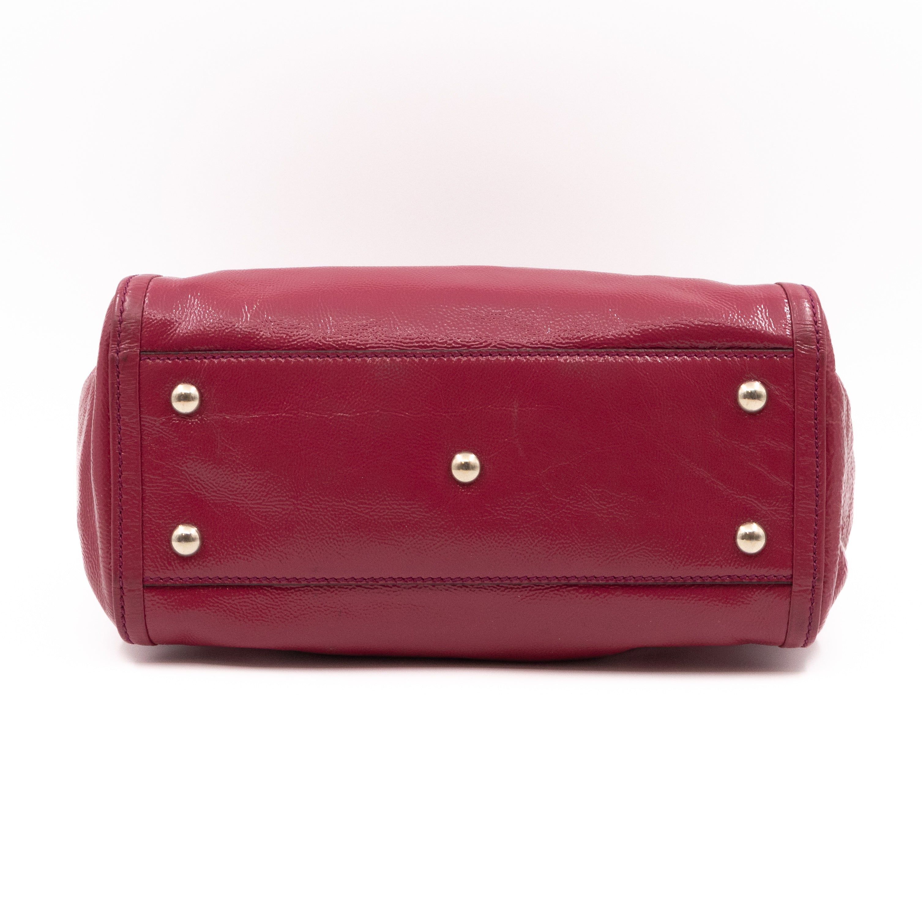 Soho Two Way Tote Crushed Patent Leather Fuchsia