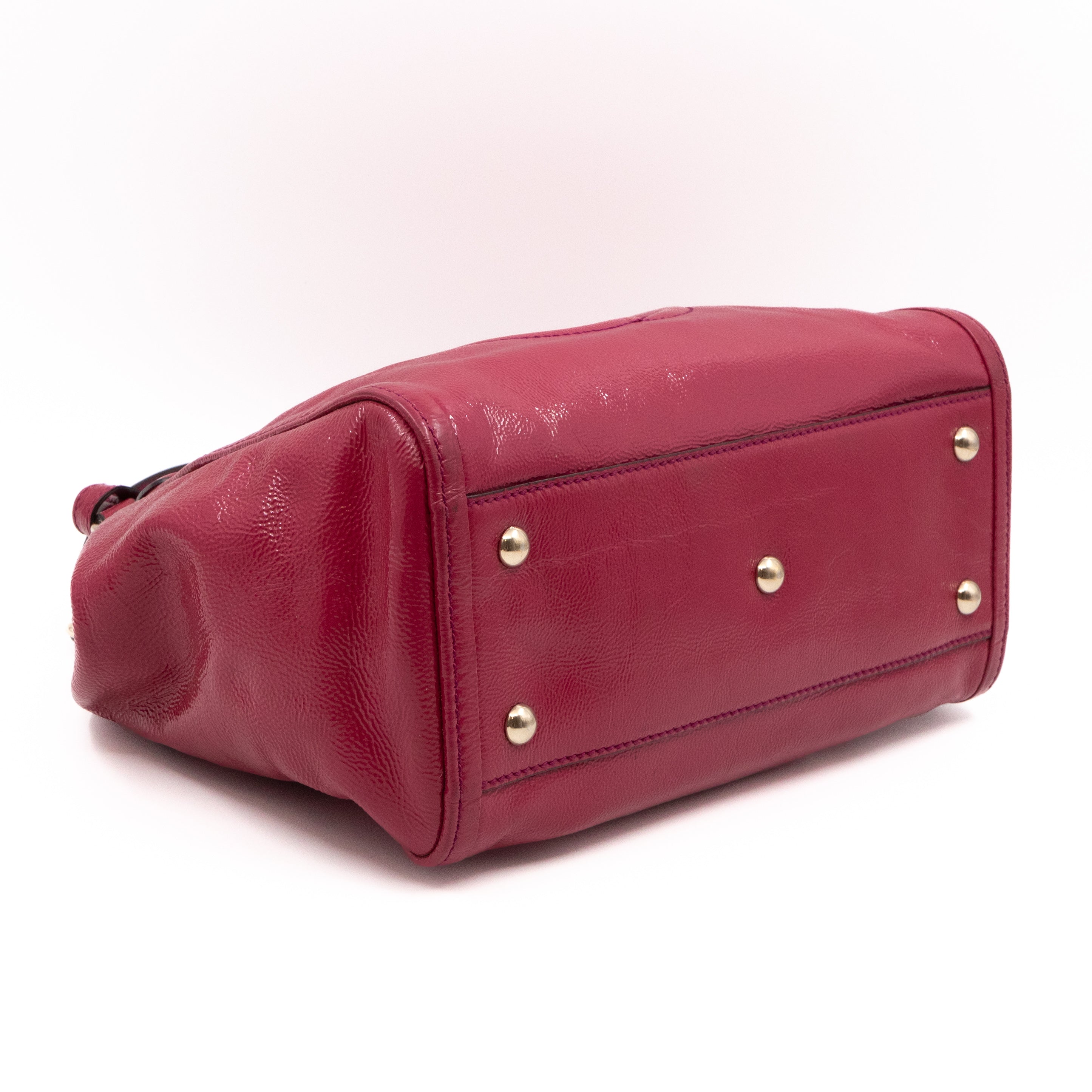 Soho Two Way Tote Crushed Patent Leather Fuchsia