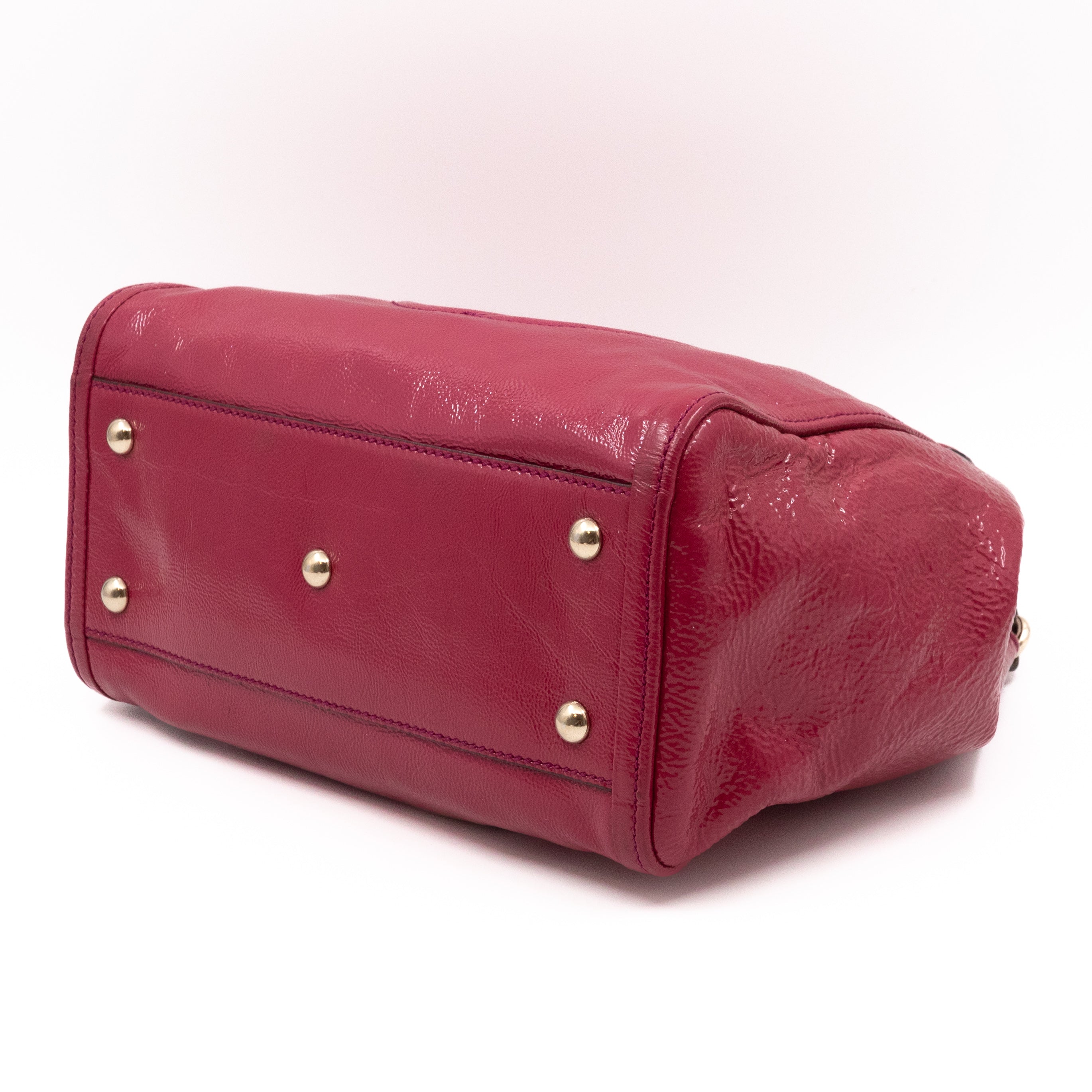 Soho Two Way Tote Crushed Patent Leather Fuchsia
