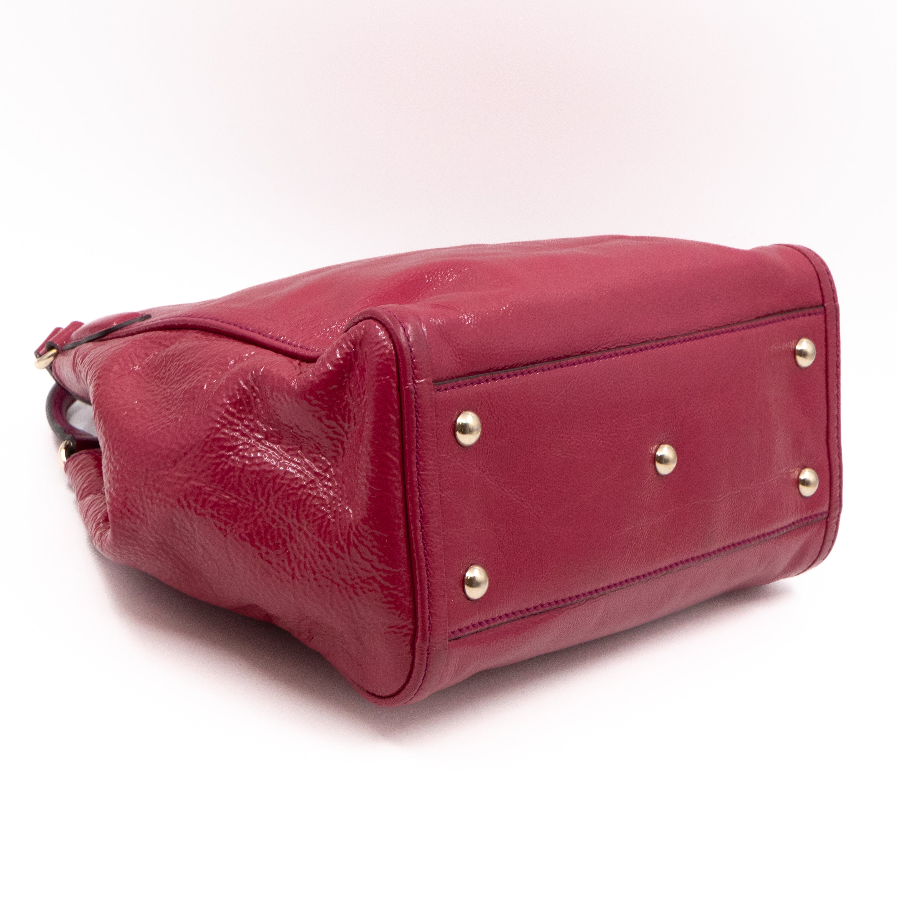 Soho Two Way Tote Crushed Patent Leather Fuchsia