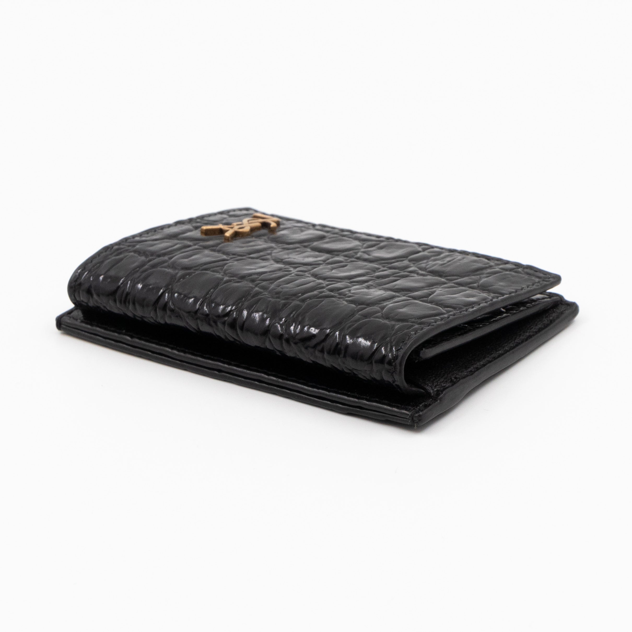 Ysl mens wallet discount crocodile