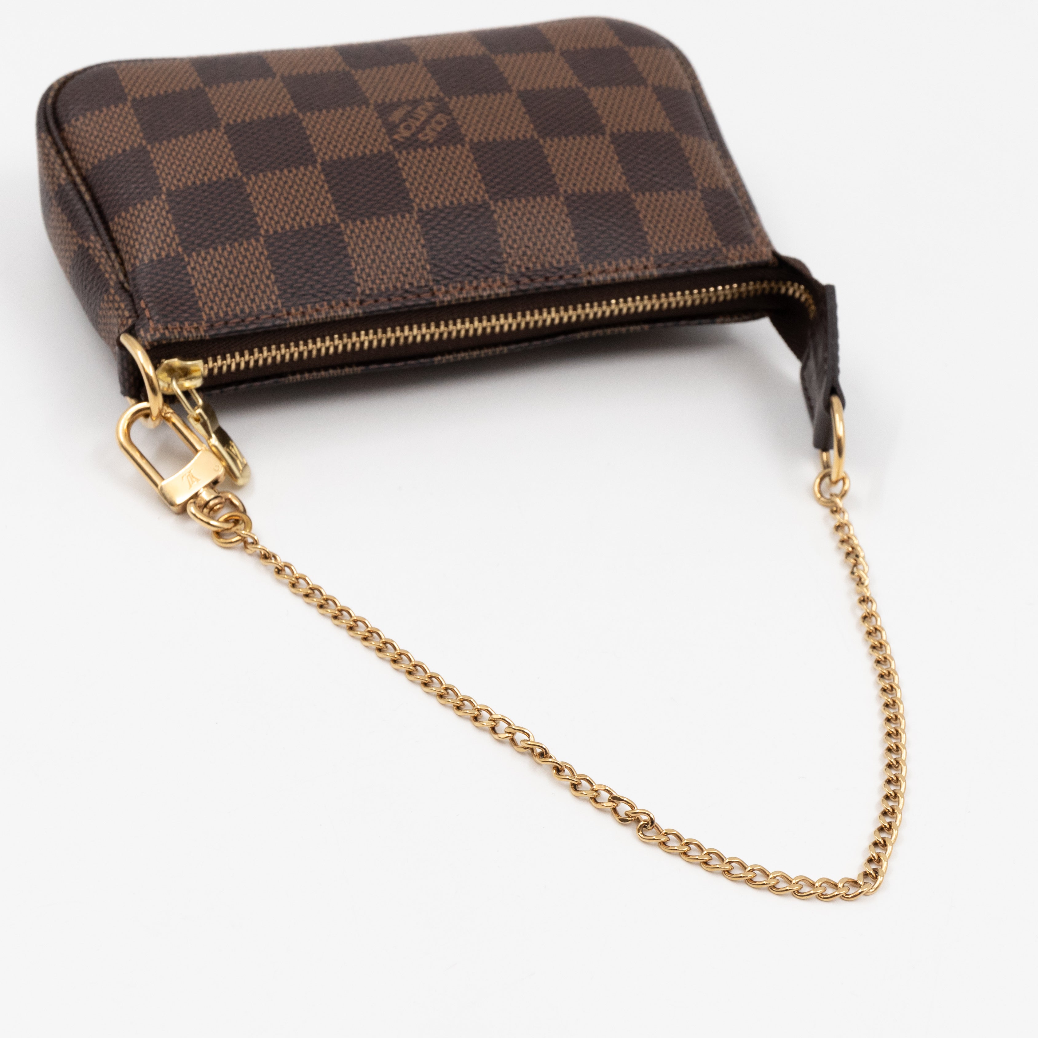 Mini pochette discount accessoires damier ebene