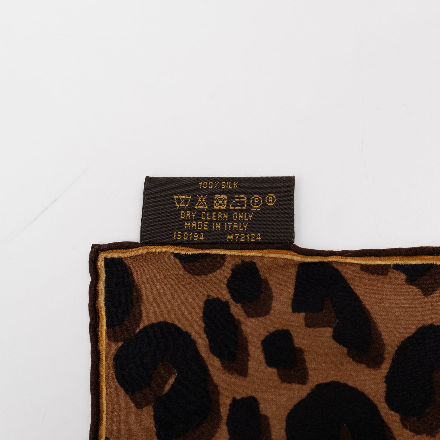 Leopard Monogram Square Silk Scarf 63 cm