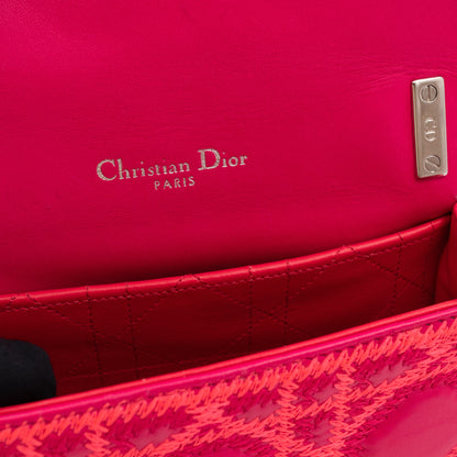 Miss Dior Small Embroidered Pink Leather