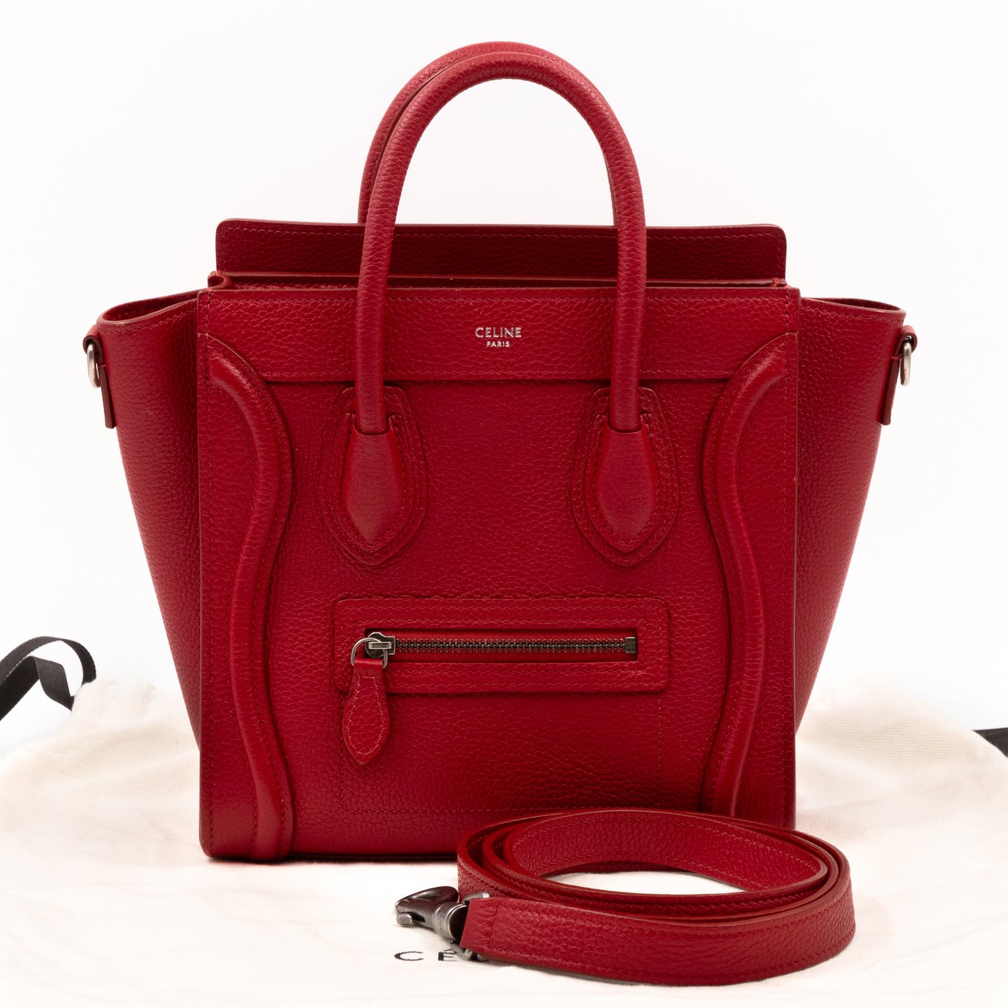 Nano Luggage Red Leather