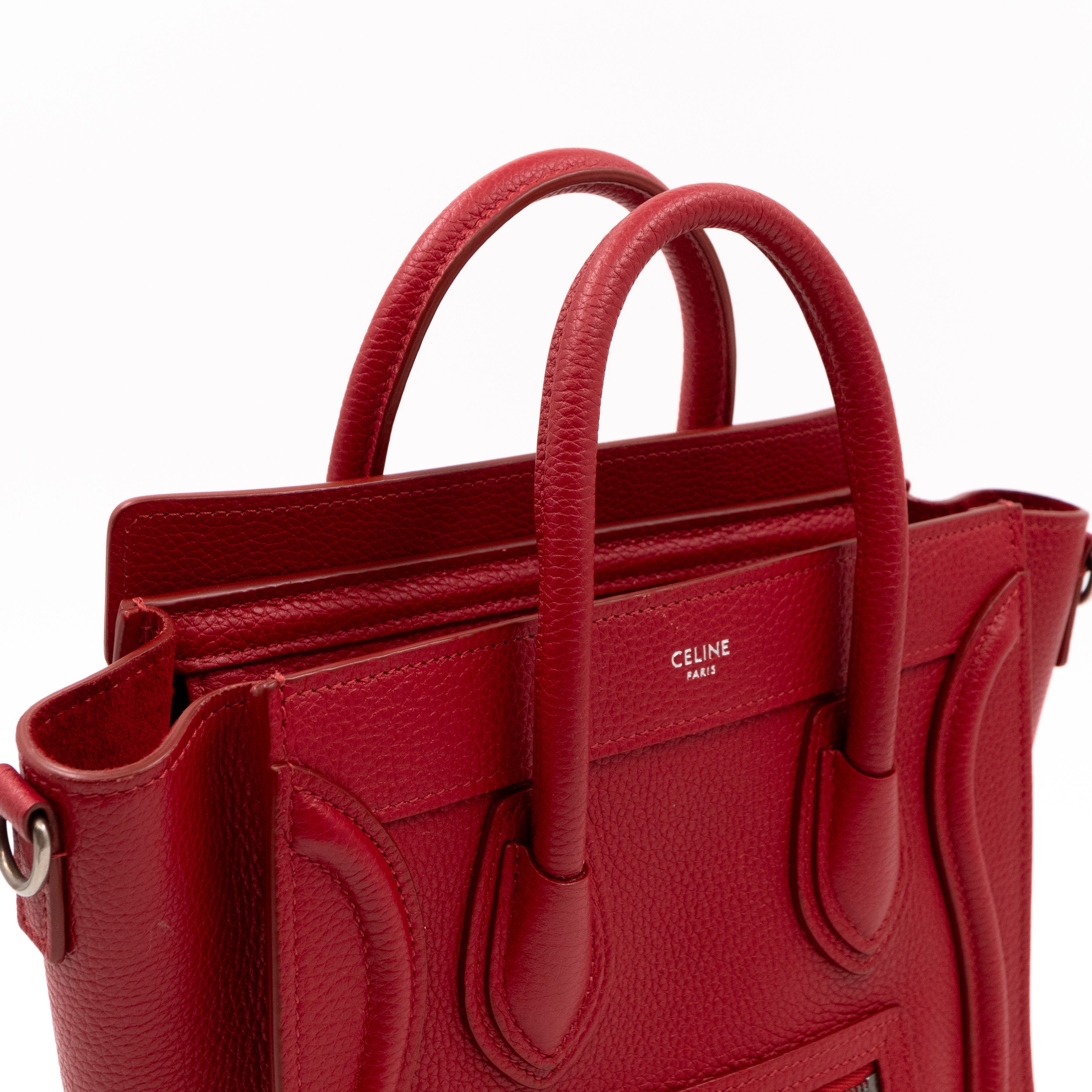 Nano Luggage Red Leather