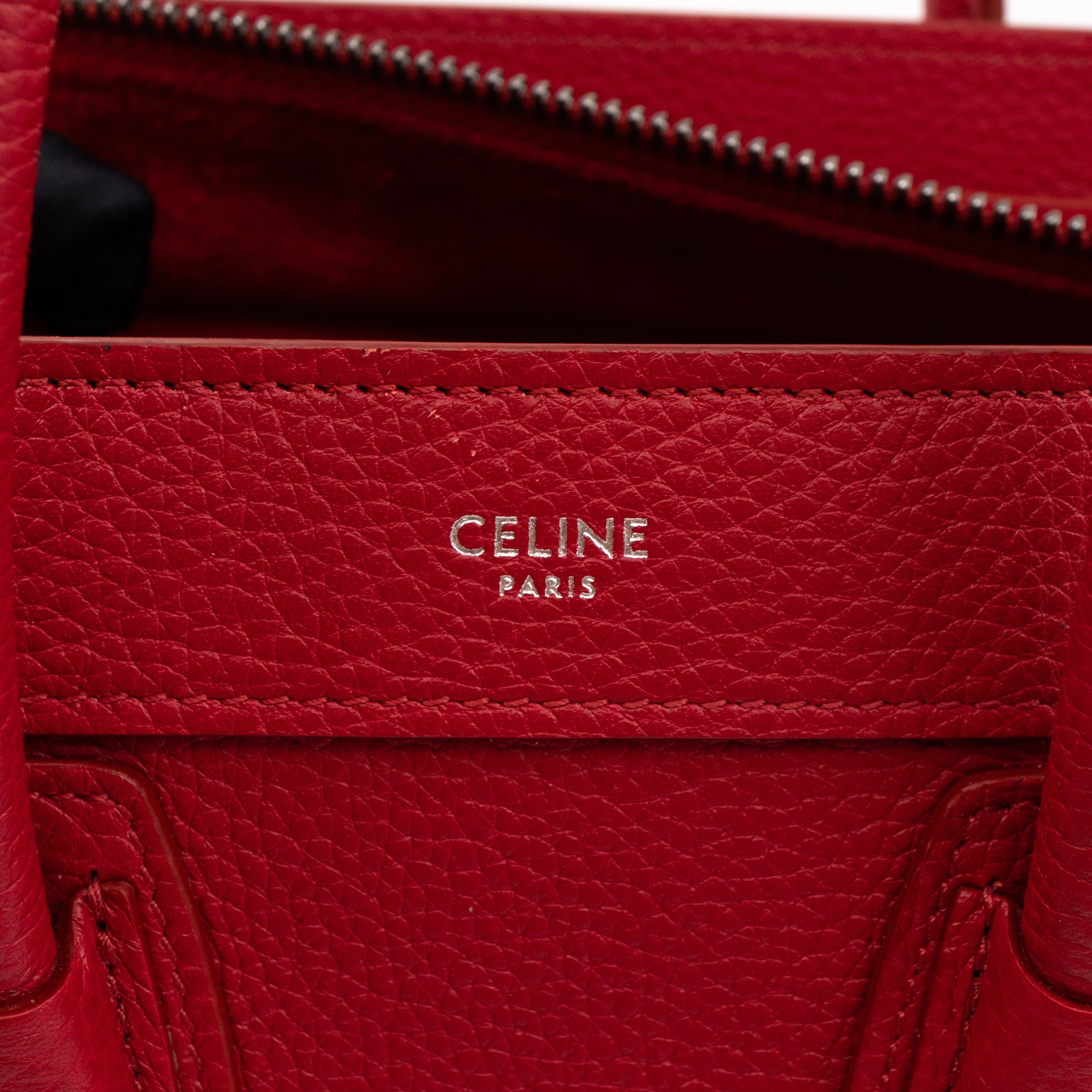 Nano Luggage Red Leather