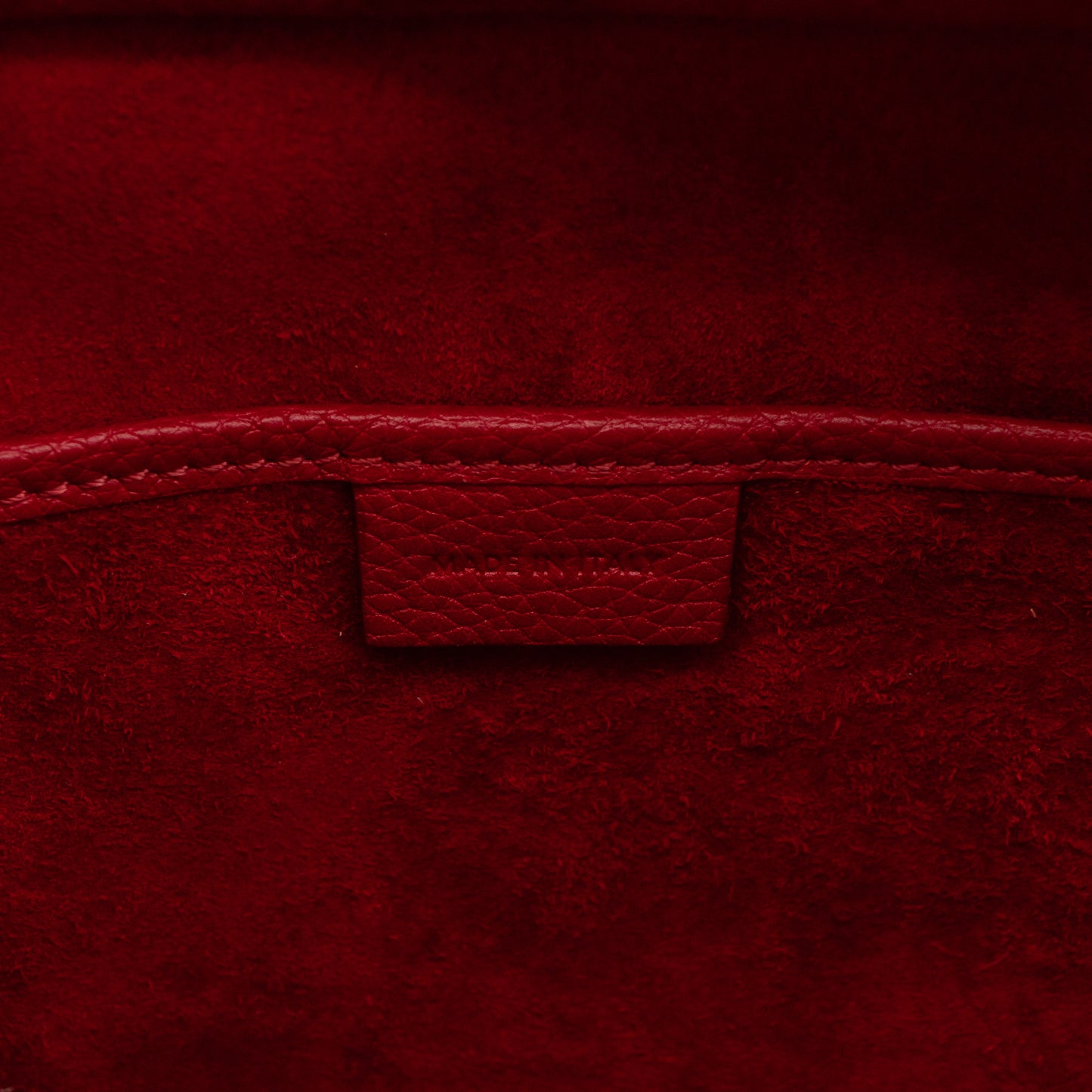 Nano Luggage Red Leather