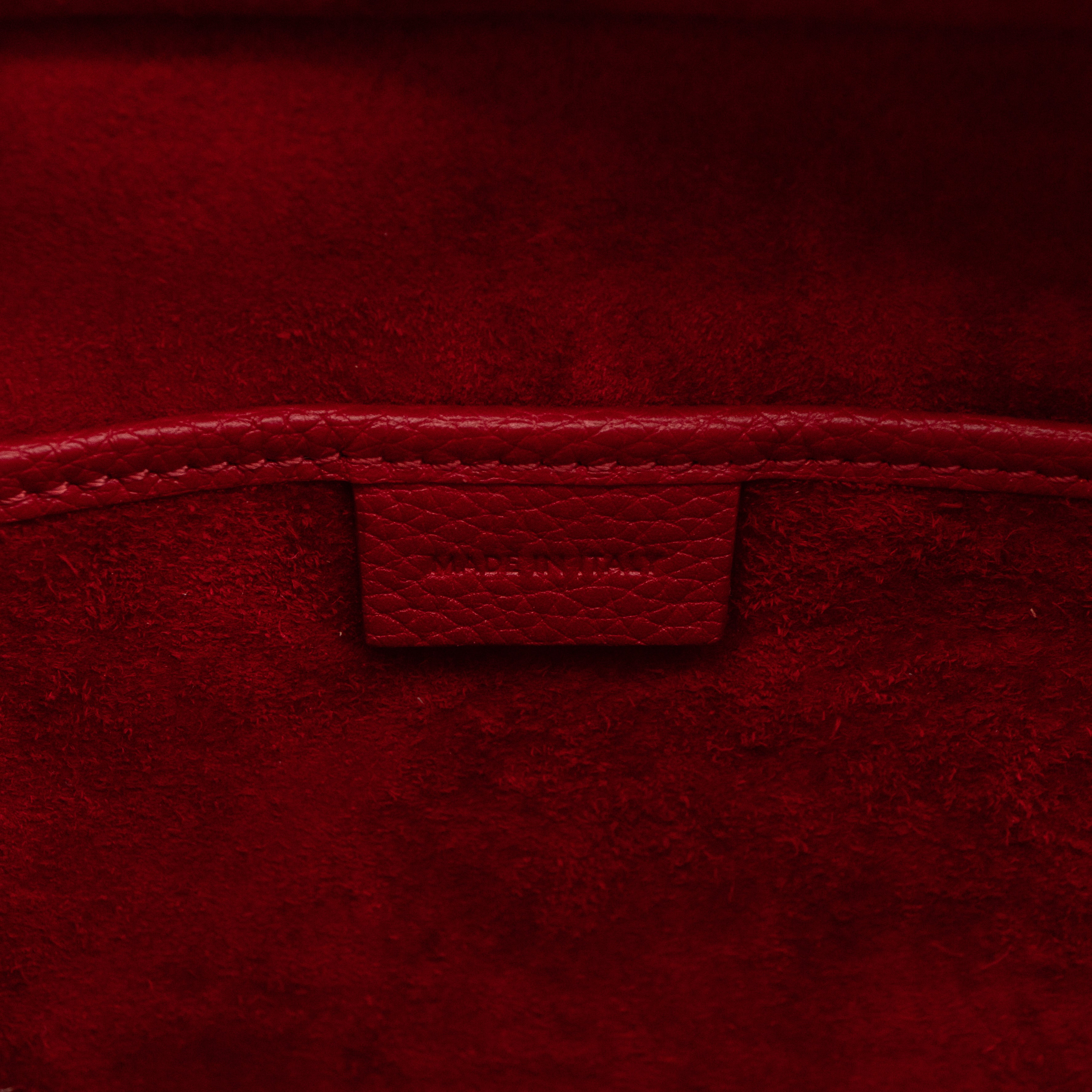 Nano Luggage Red Leather