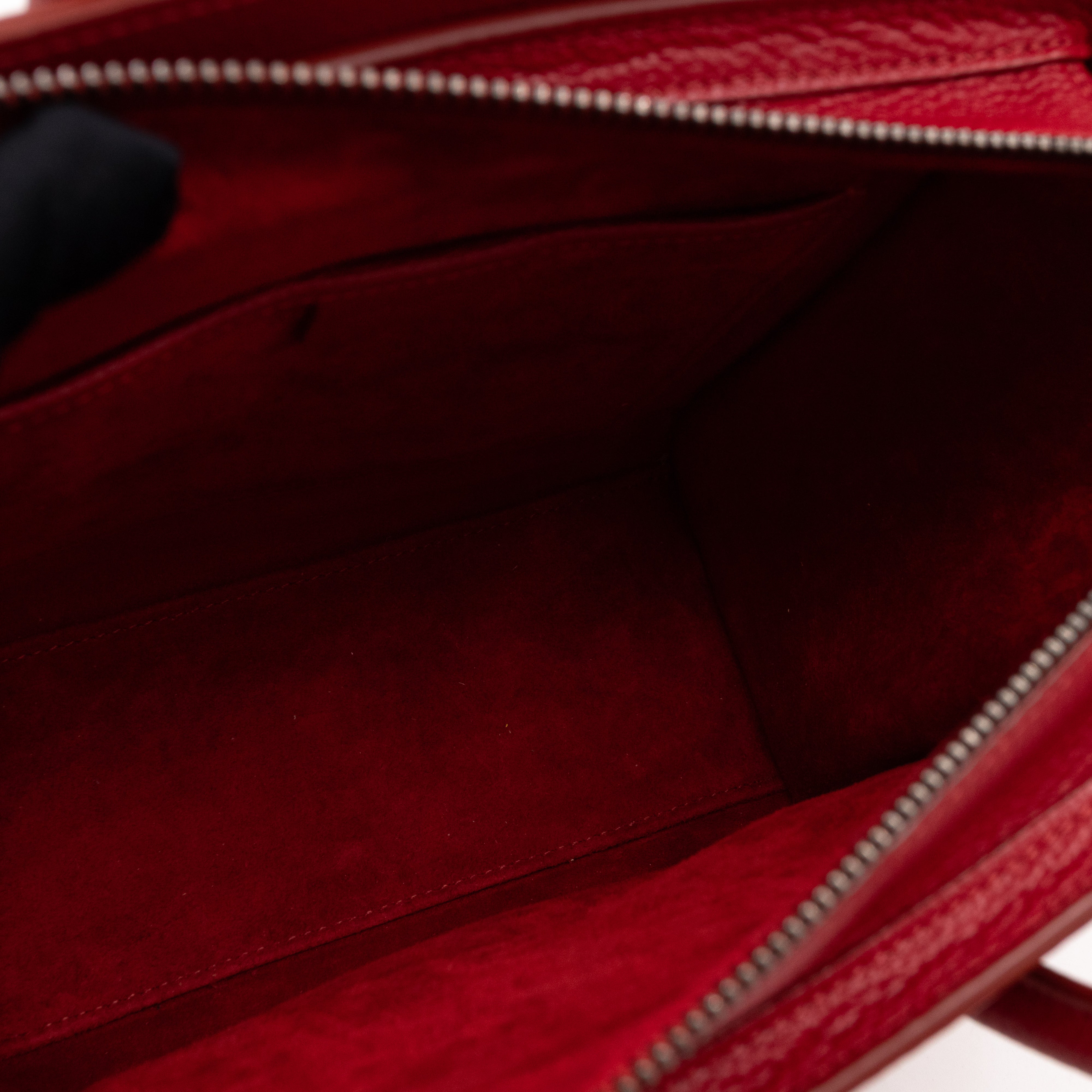 Nano Luggage Red Leather