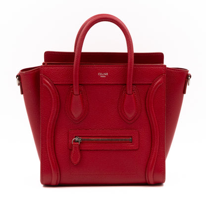 Nano Luggage Red Leather