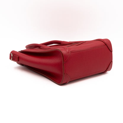 Nano Luggage Red Leather