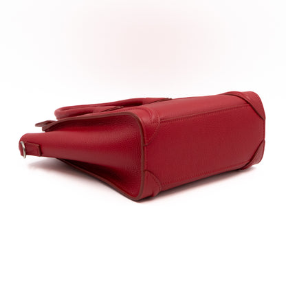 Nano Luggage Red Leather