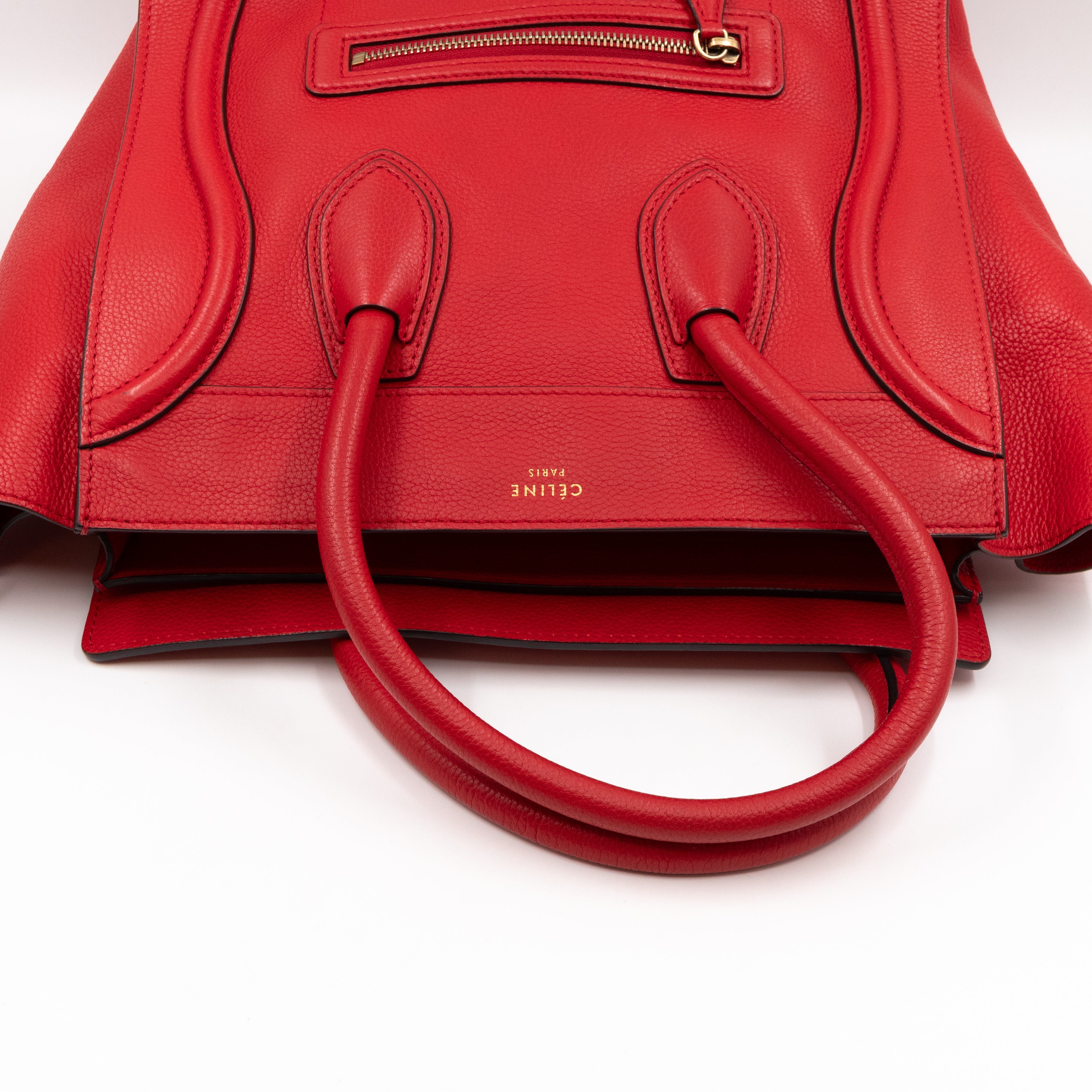 Mini Luggage Red Leather