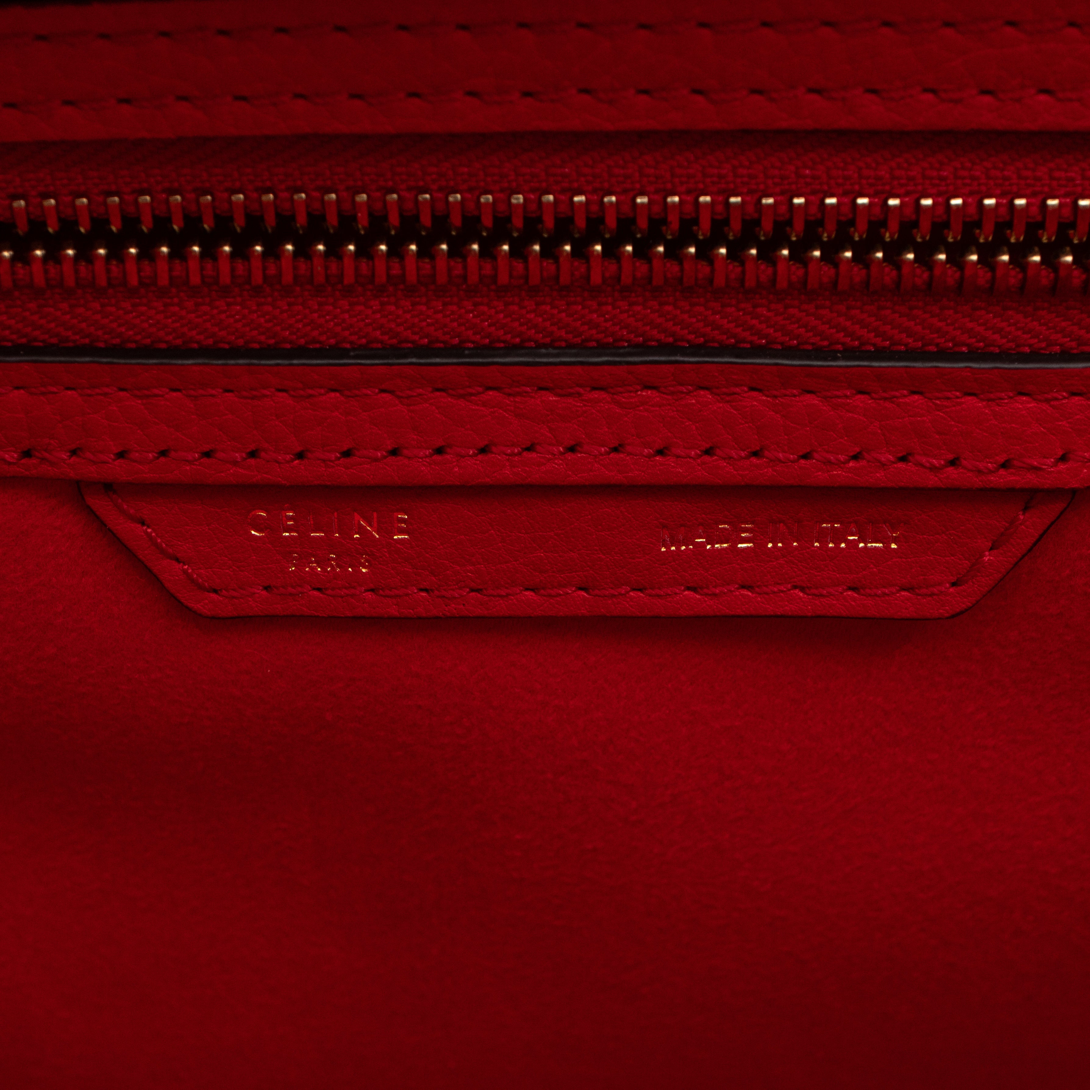Mini Luggage Red Leather