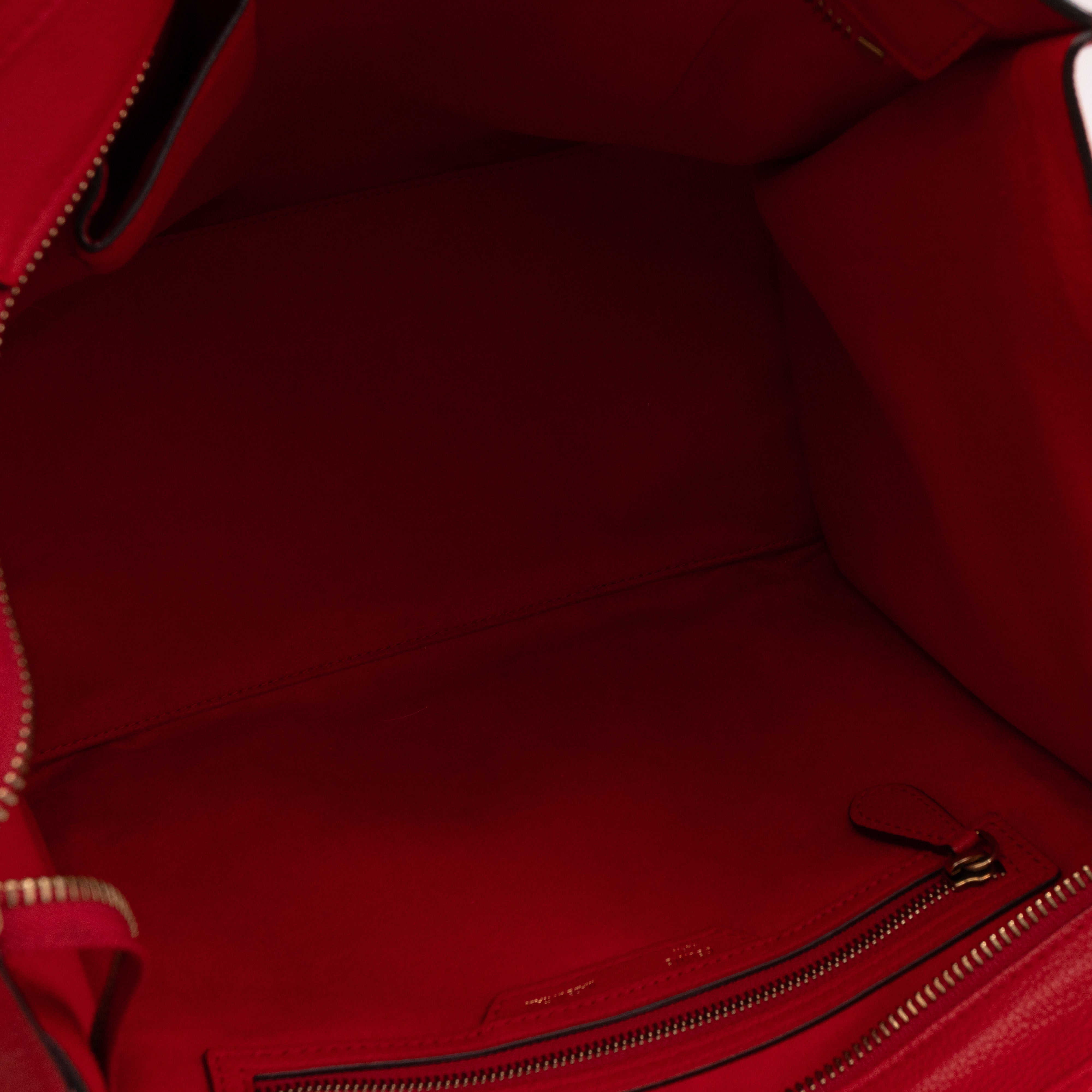 Mini Luggage Red Leather