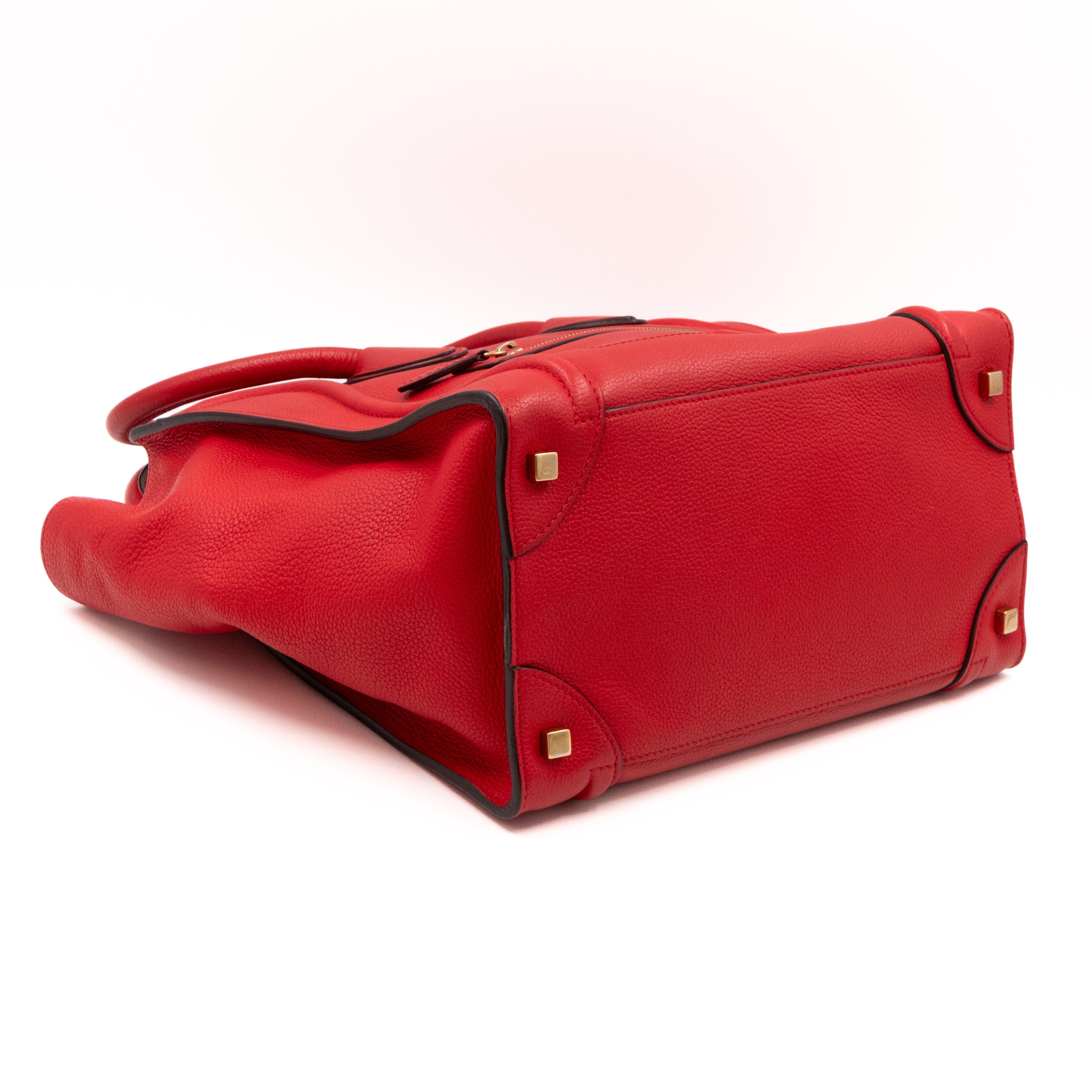 Mini Luggage Red Leather