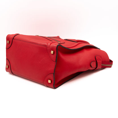 Mini Luggage Red Leather