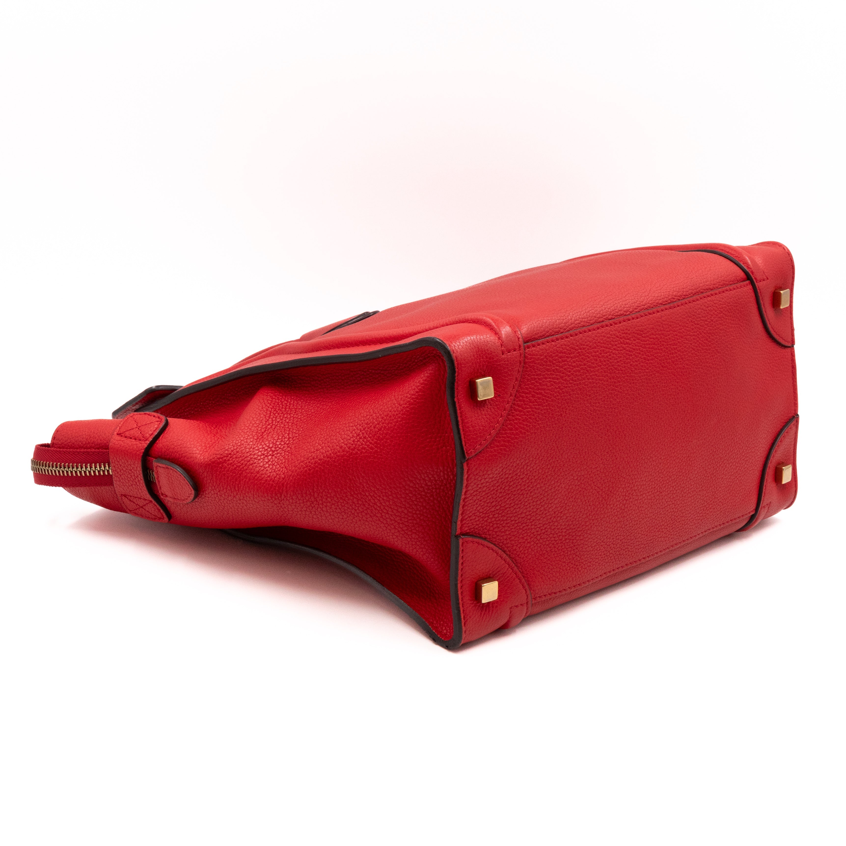 Mini Luggage Red Leather