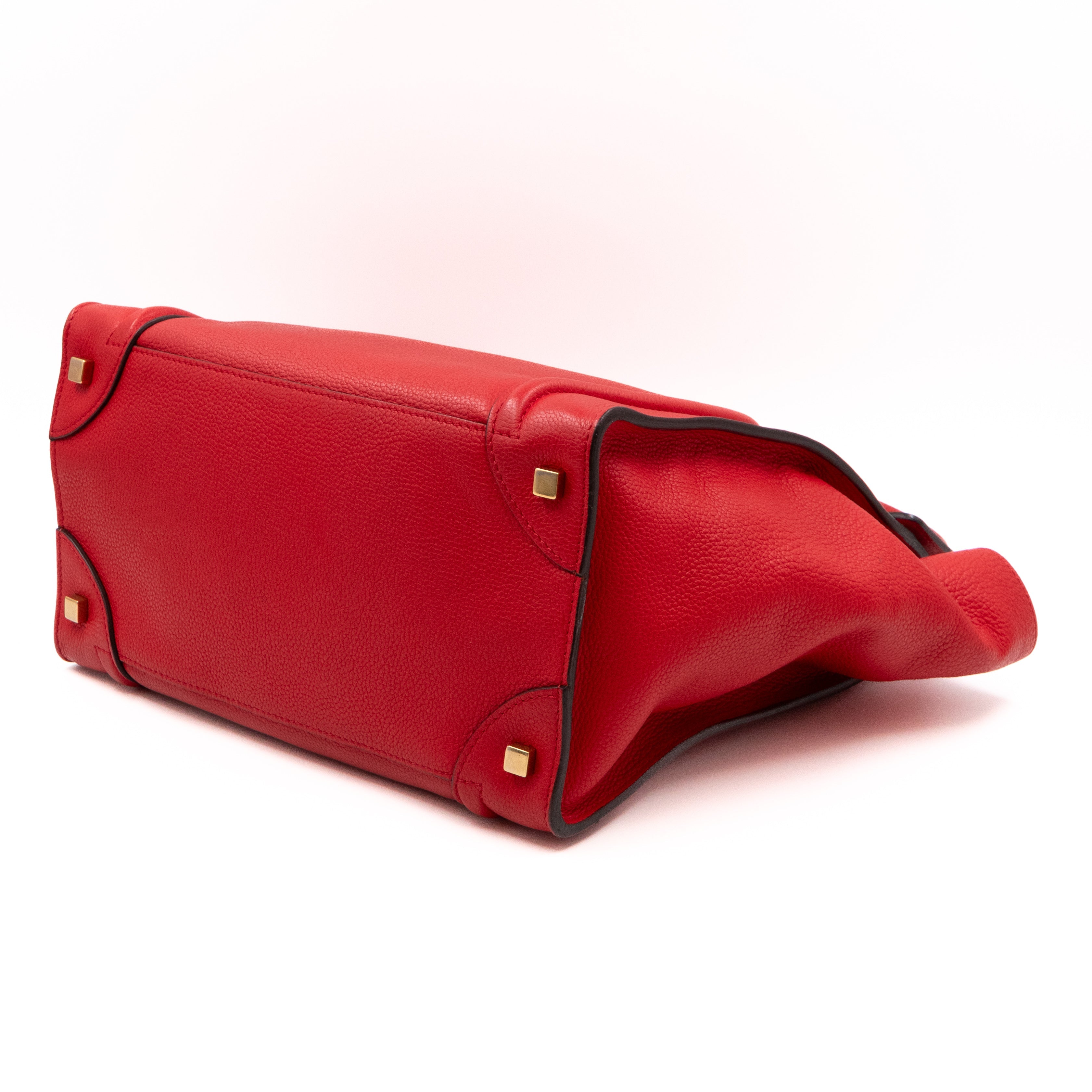 Mini Luggage Red Leather