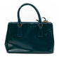 Galleria Small Double Zip Cobalto Saffiano Vernice