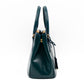 Galleria Small Double Zip Cobalto Saffiano Vernice