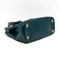 Galleria Small Double Zip Cobalto Saffiano Vernice