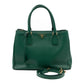 Galleria Medium Single Zip Green Saffiano