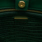 Galleria Medium Single Zip Green Saffiano