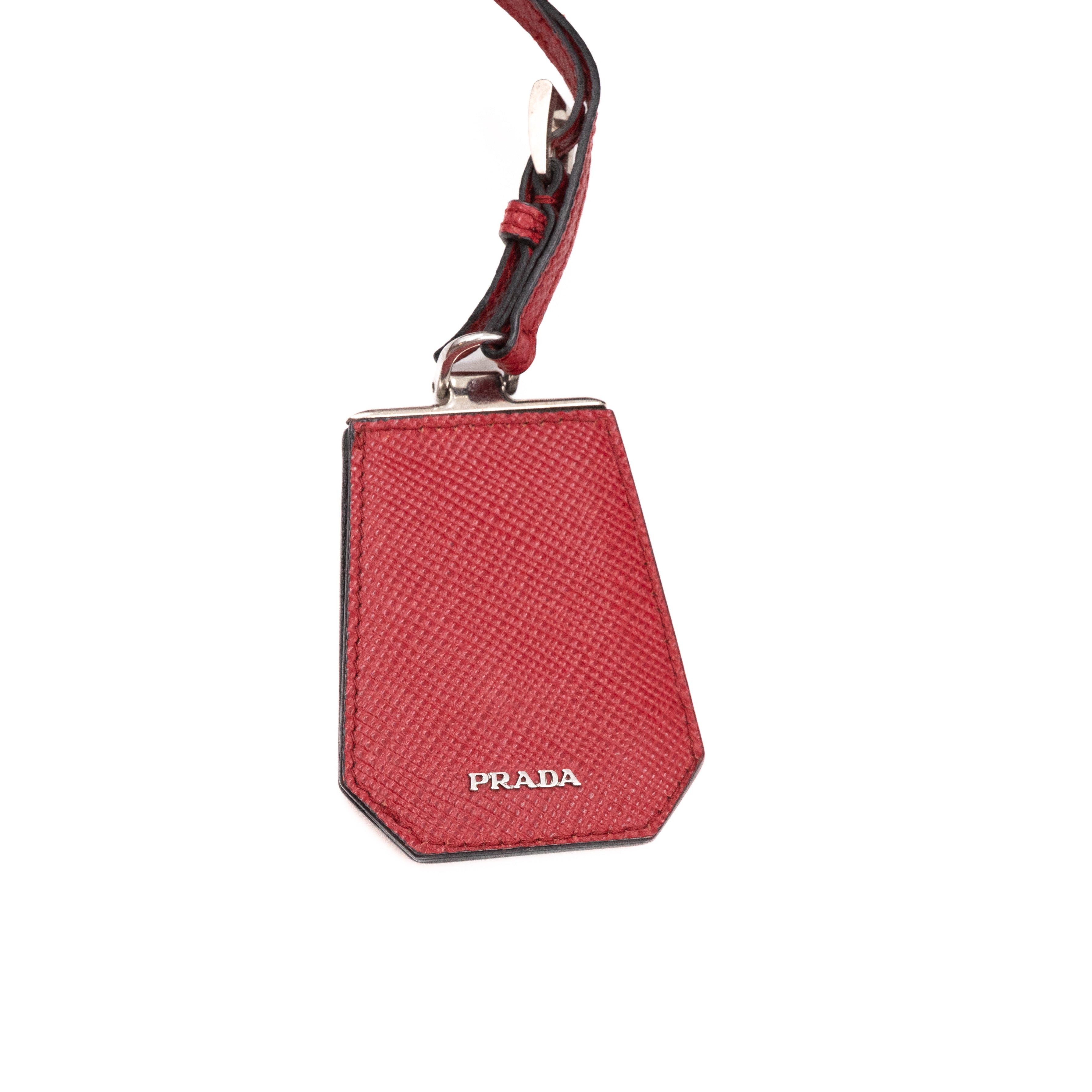 Double Bag Large Red Saffiano Leather