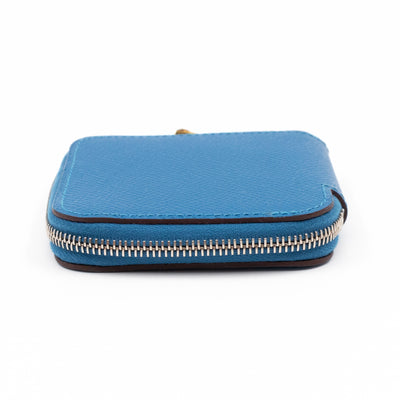 Silk'in Change Purse Blue Leather