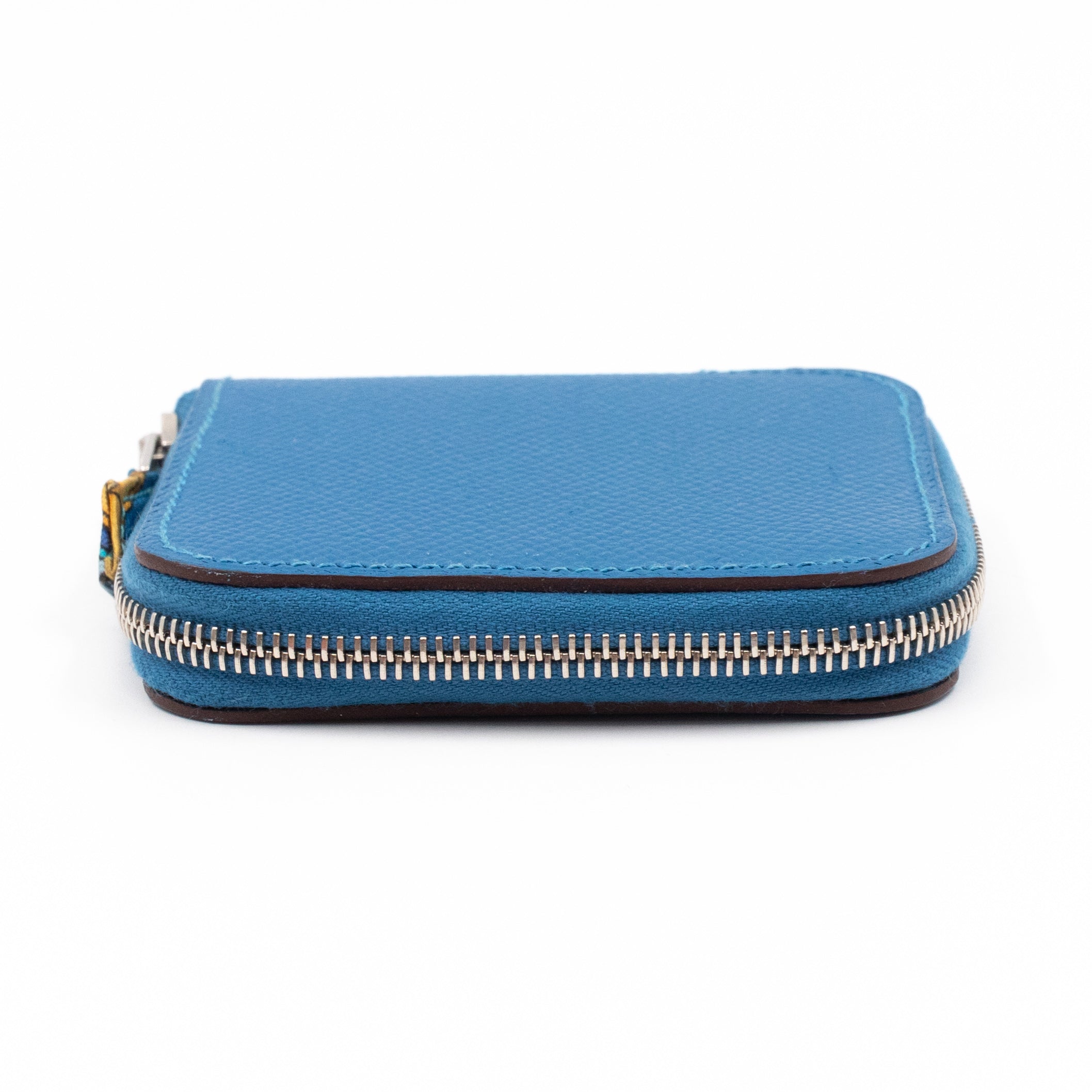 Silk'in Change Purse Blue Leather