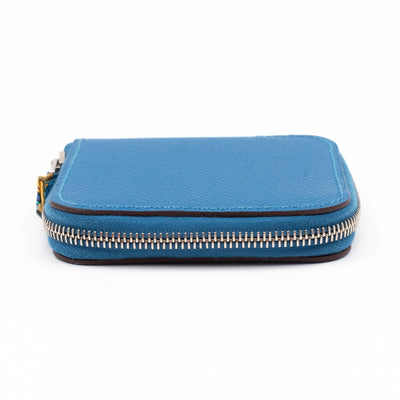 Silk'in Change Purse Blue Leather