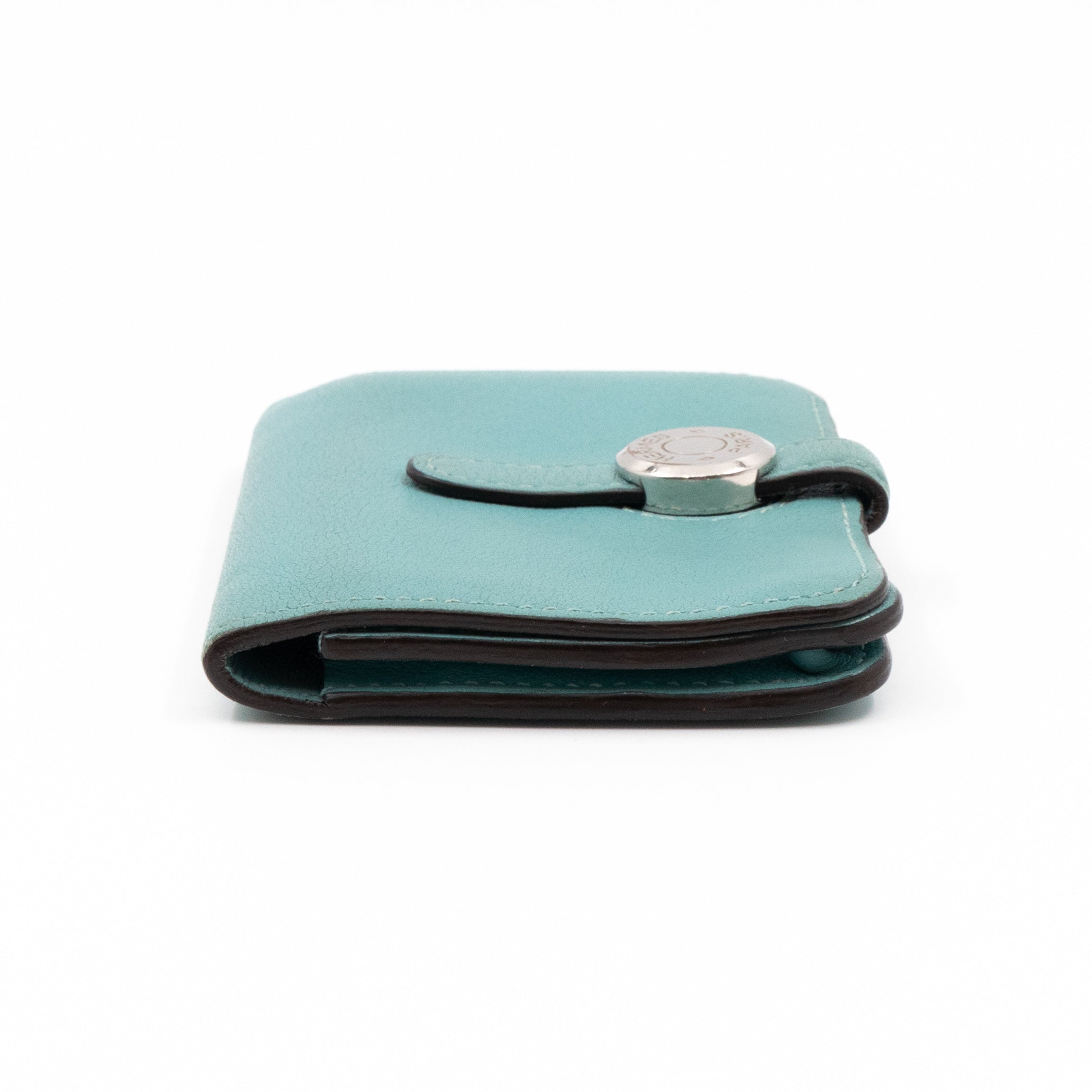 Dogon Card Holder Turquoise Leather