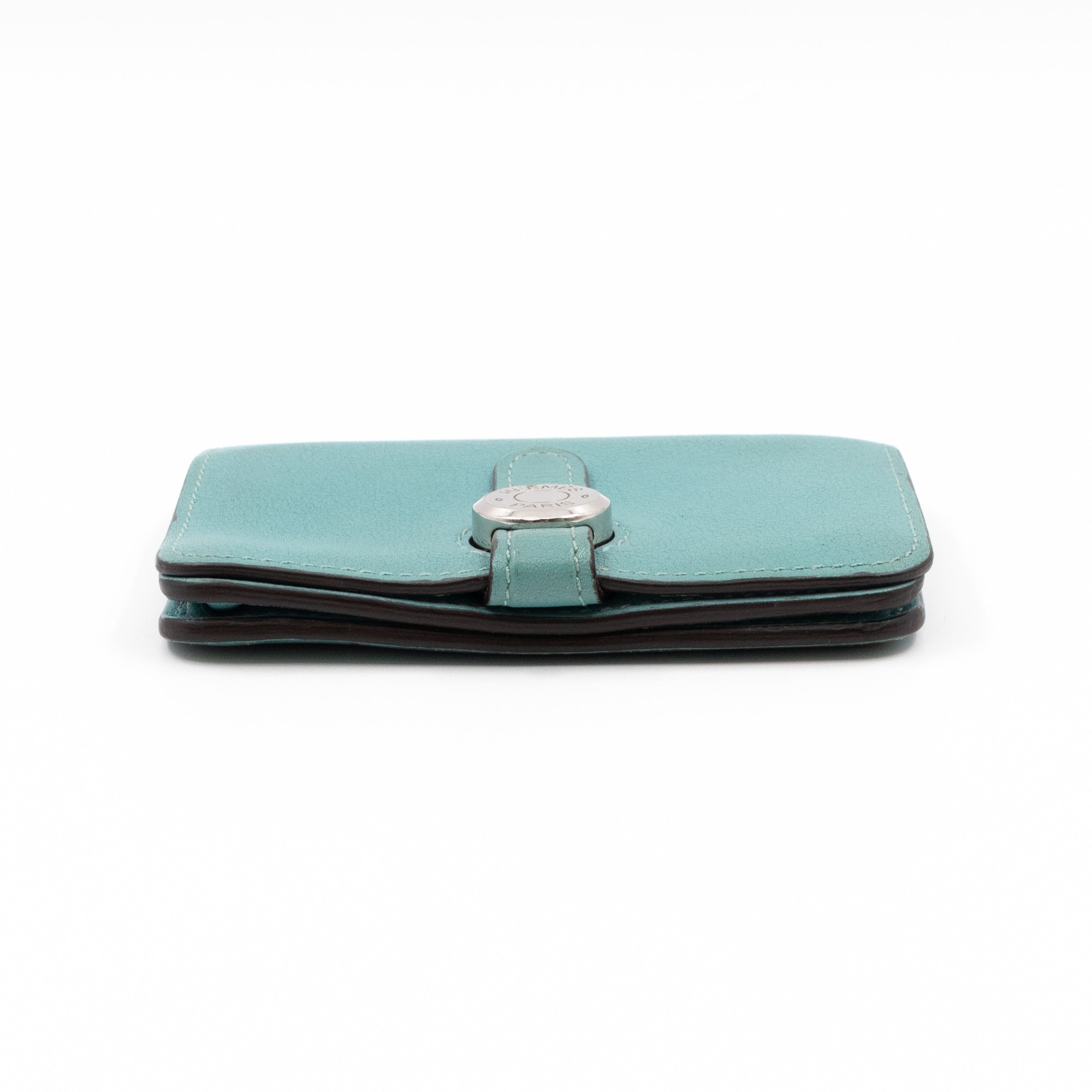 Dogon Card Holder Turquoise Leather